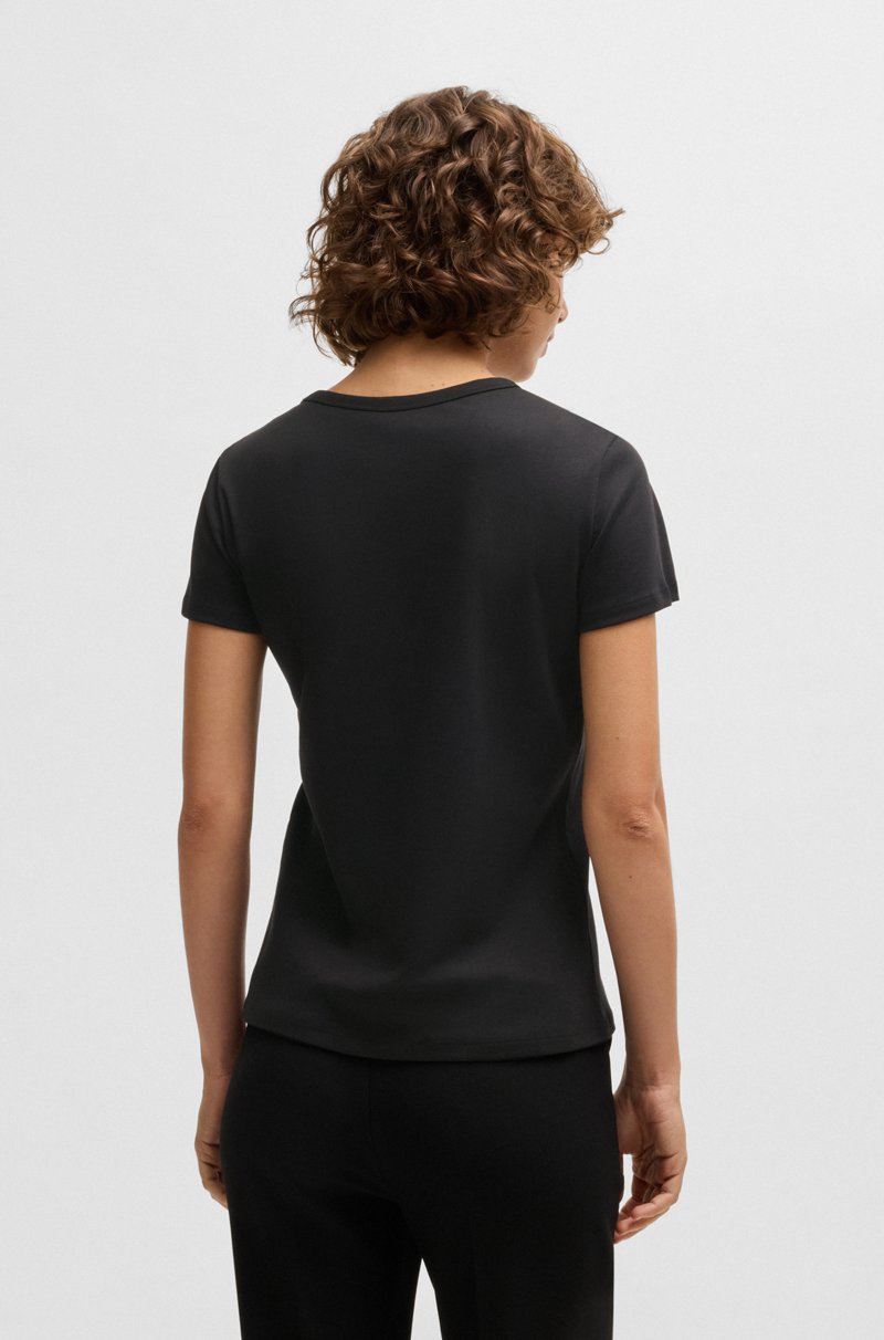 Hugo Boss Camiseta De Algodón Con Monograma Double B Adornado Con Cristales