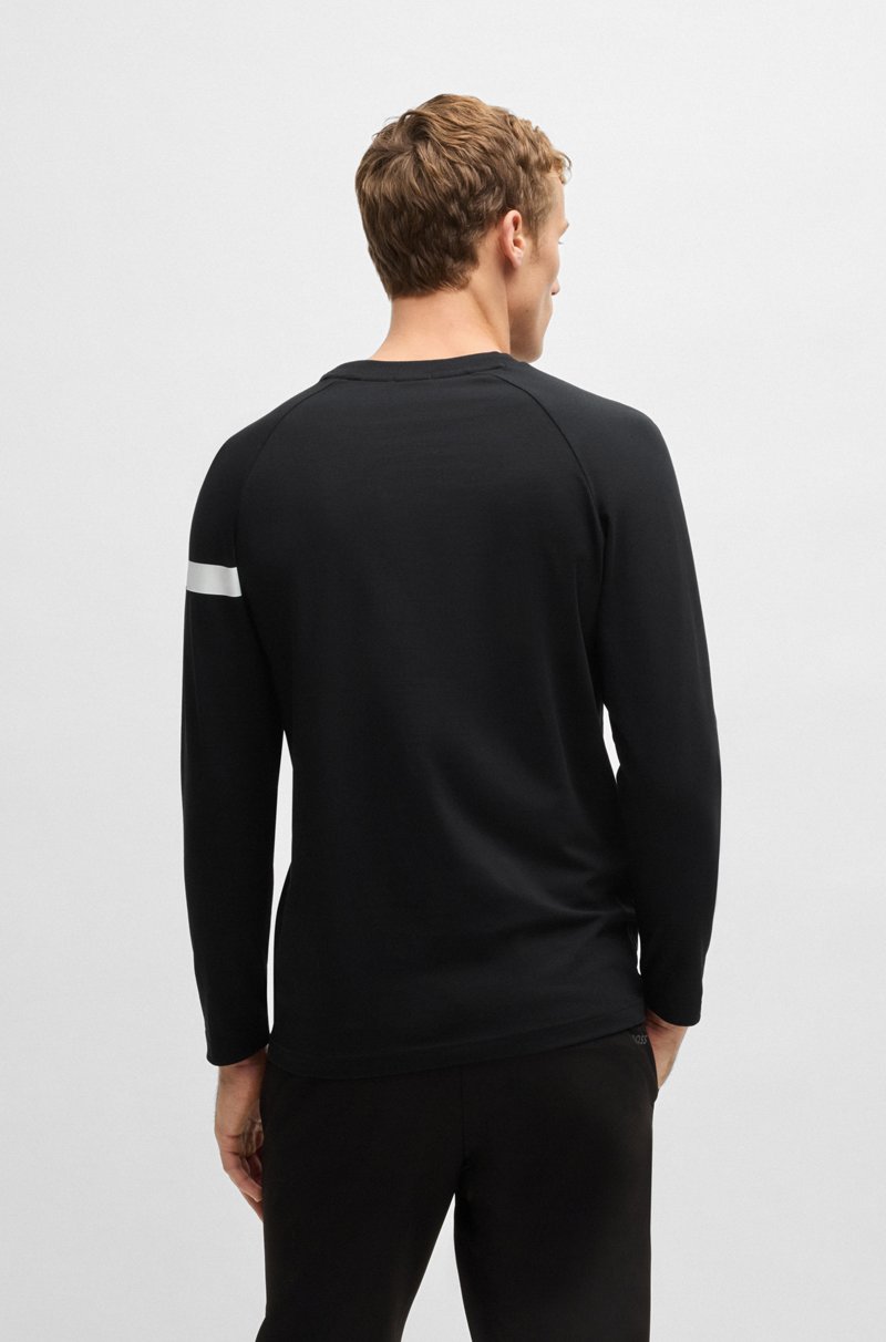 Hugo Boss Camiseta De Algodón Elástico Con Detalle De Logo