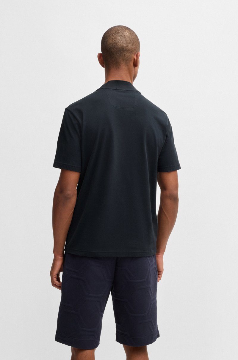 Hugo Boss Camiseta De Algodón Elástico Con Ilustración Gráfica Hexagonal