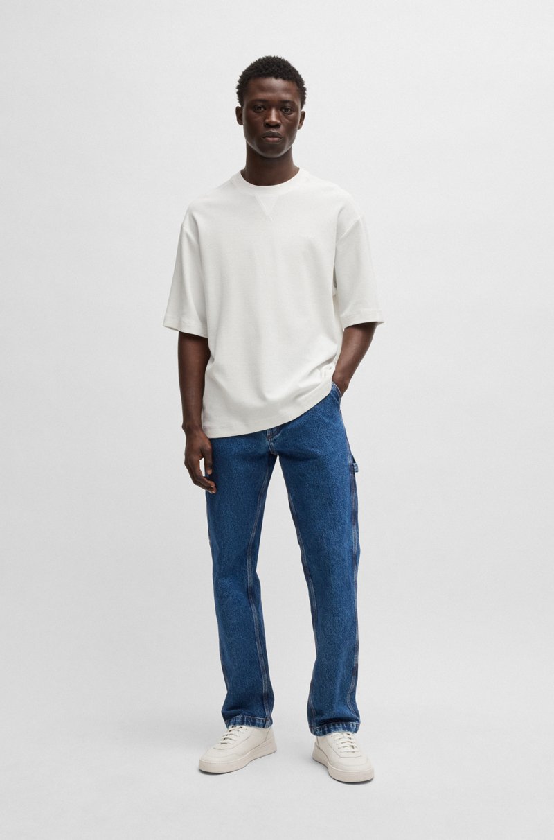 Hugo Boss Camiseta De Algodón Gofrado Con Logo Bordado
