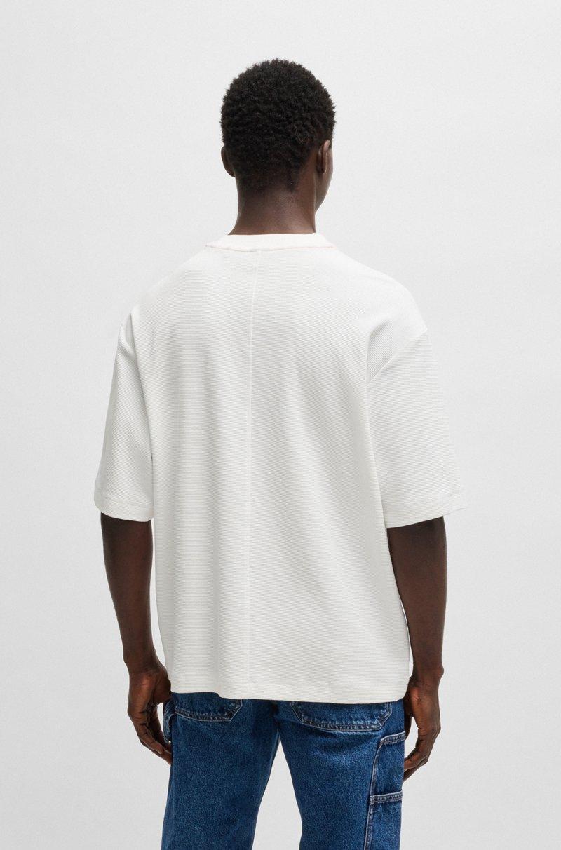 Hugo Boss Camiseta De Algodón Gofrado Con Logo Bordado