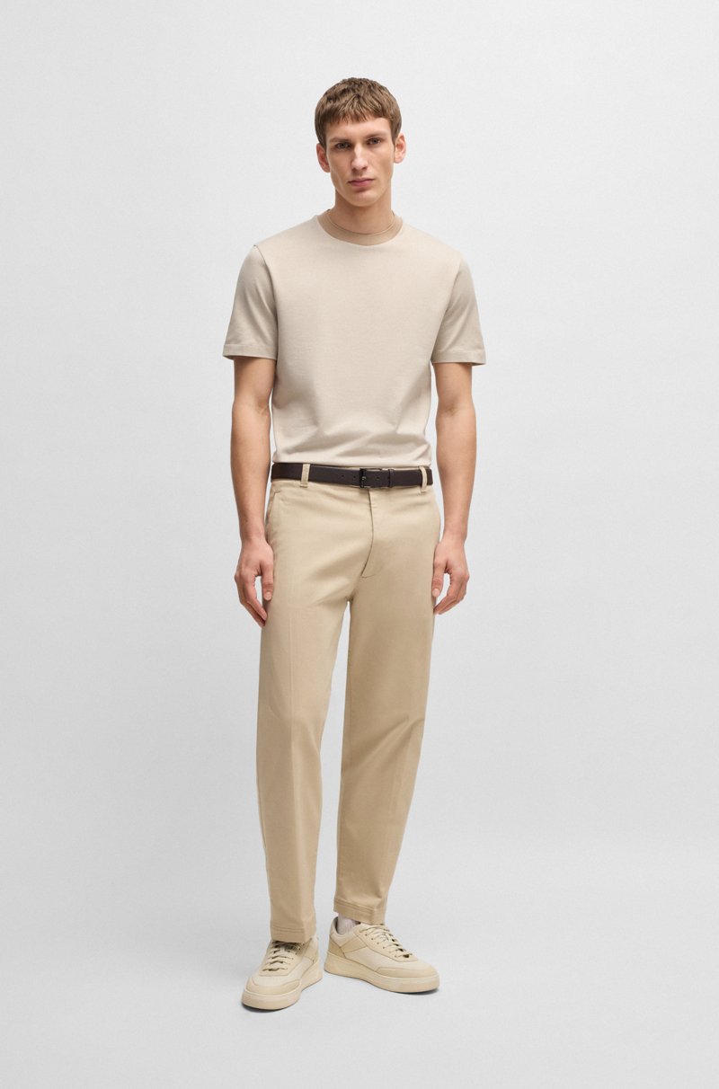 Hugo Boss Camiseta De Algodón Mercerizado Con Micromotivo