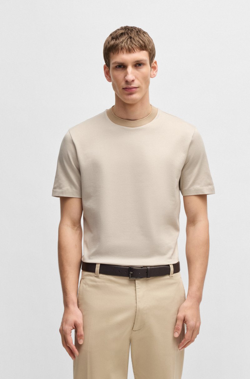 Hugo Boss Camiseta de algodón mercerizado con micromotivo