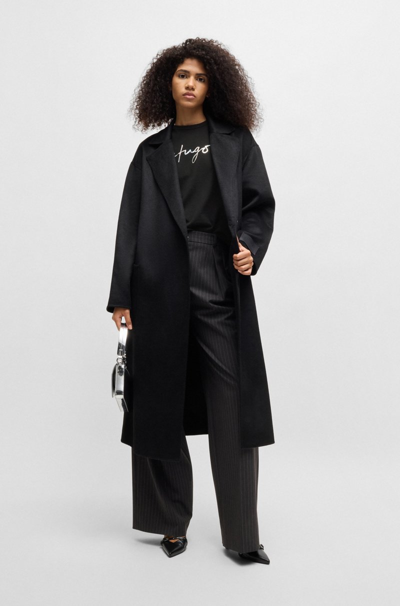 Hugo Boss Camiseta De Cuello Redondo De Algodón Con Estampado De Temporada