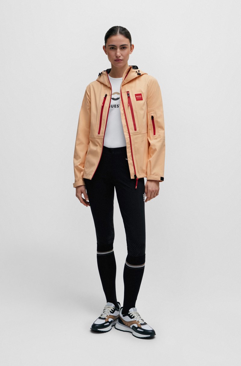 Hugo Boss Camiseta De Equitación En Algodón Elástico Con Detalles De Logo