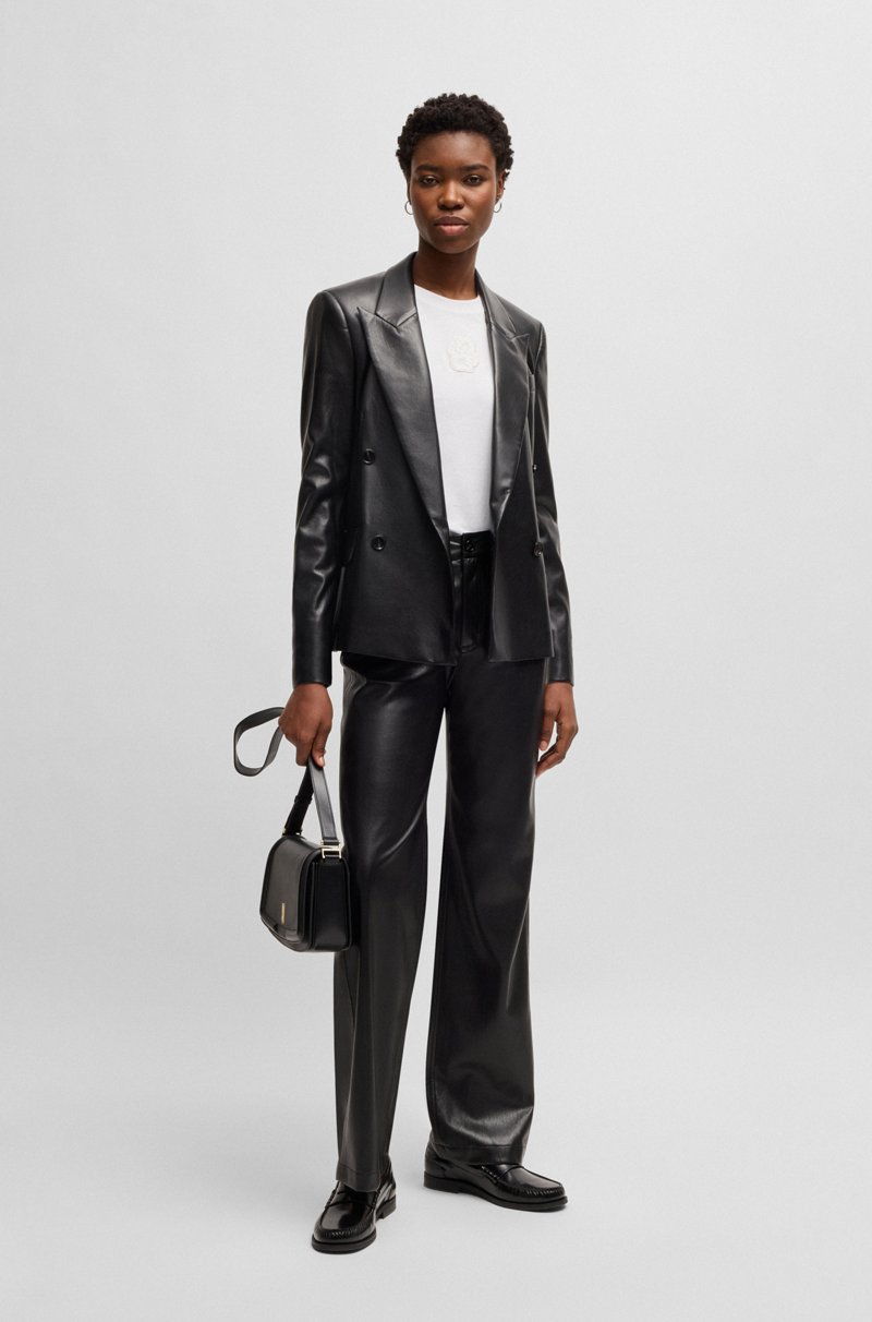 Hugo Boss Camiseta De Interlock De Algodón Con Monograma Double B