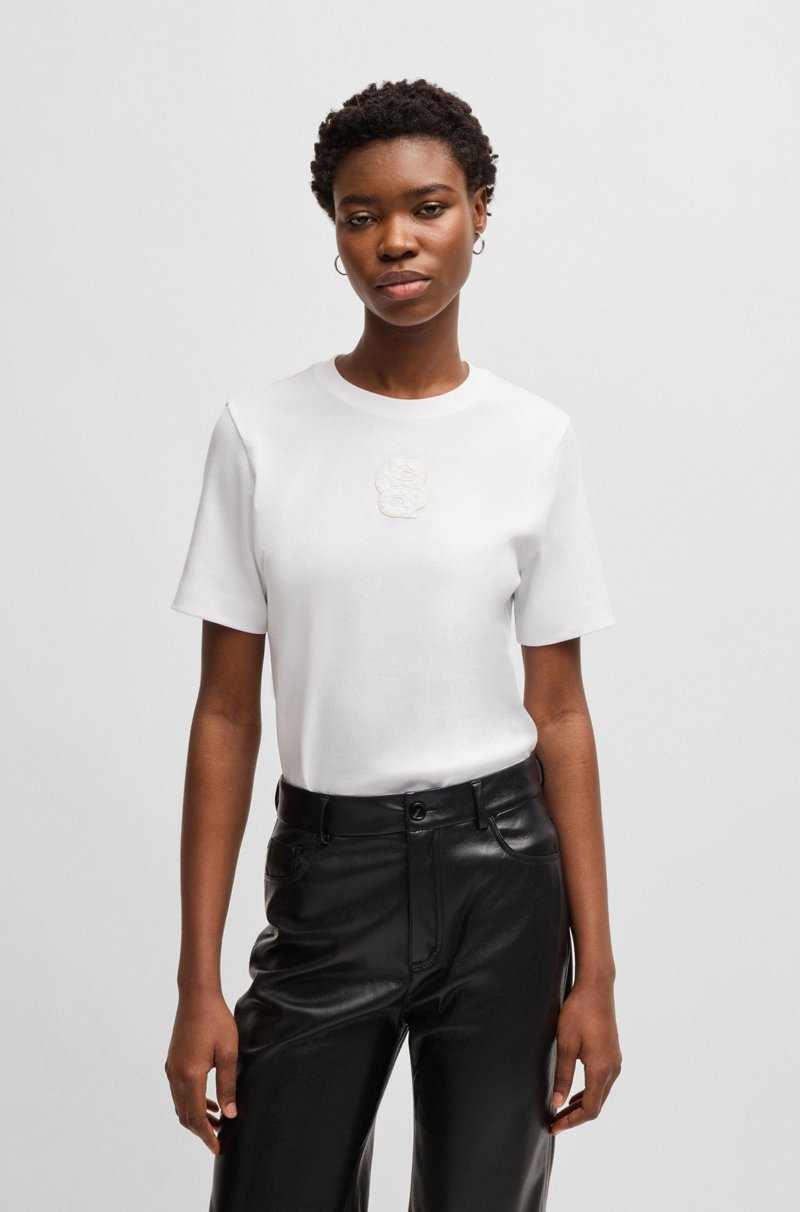 Hugo Boss Camiseta de interlock de algodón con monograma Double B