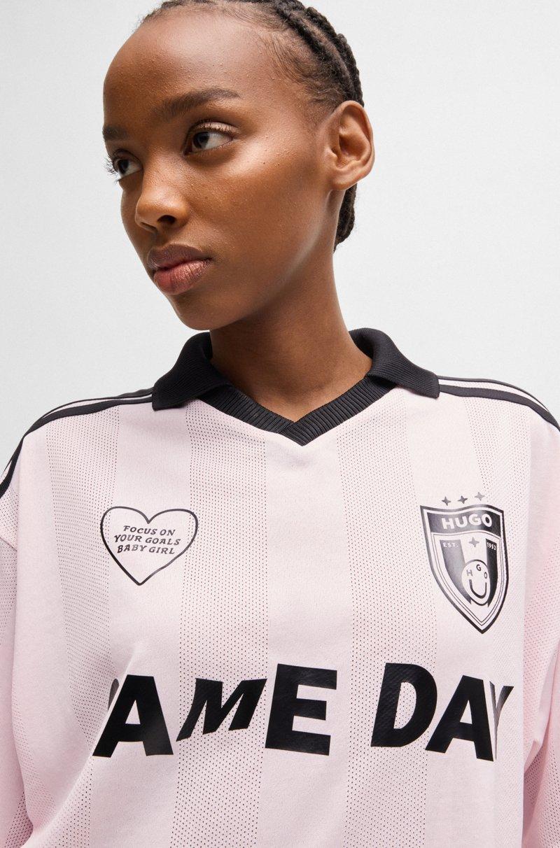 Hugo Boss Camiseta De Malla Inspirada En El Fútbol Con Logo De Happy HUGO