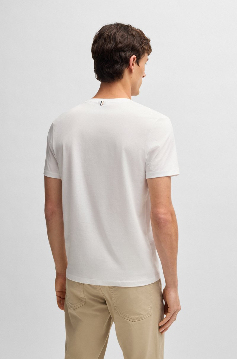 Hugo Boss Camiseta De Manga Corta Slim Fit En Algodón Mercerizado