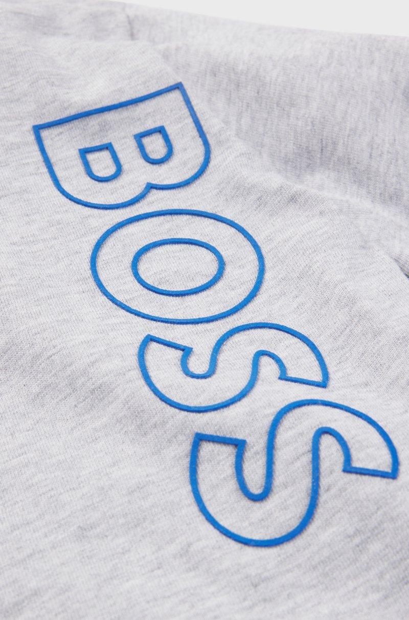 Hugo Boss Camiseta De Manga Larga Para Niños En Algodón Con Logo Vertical