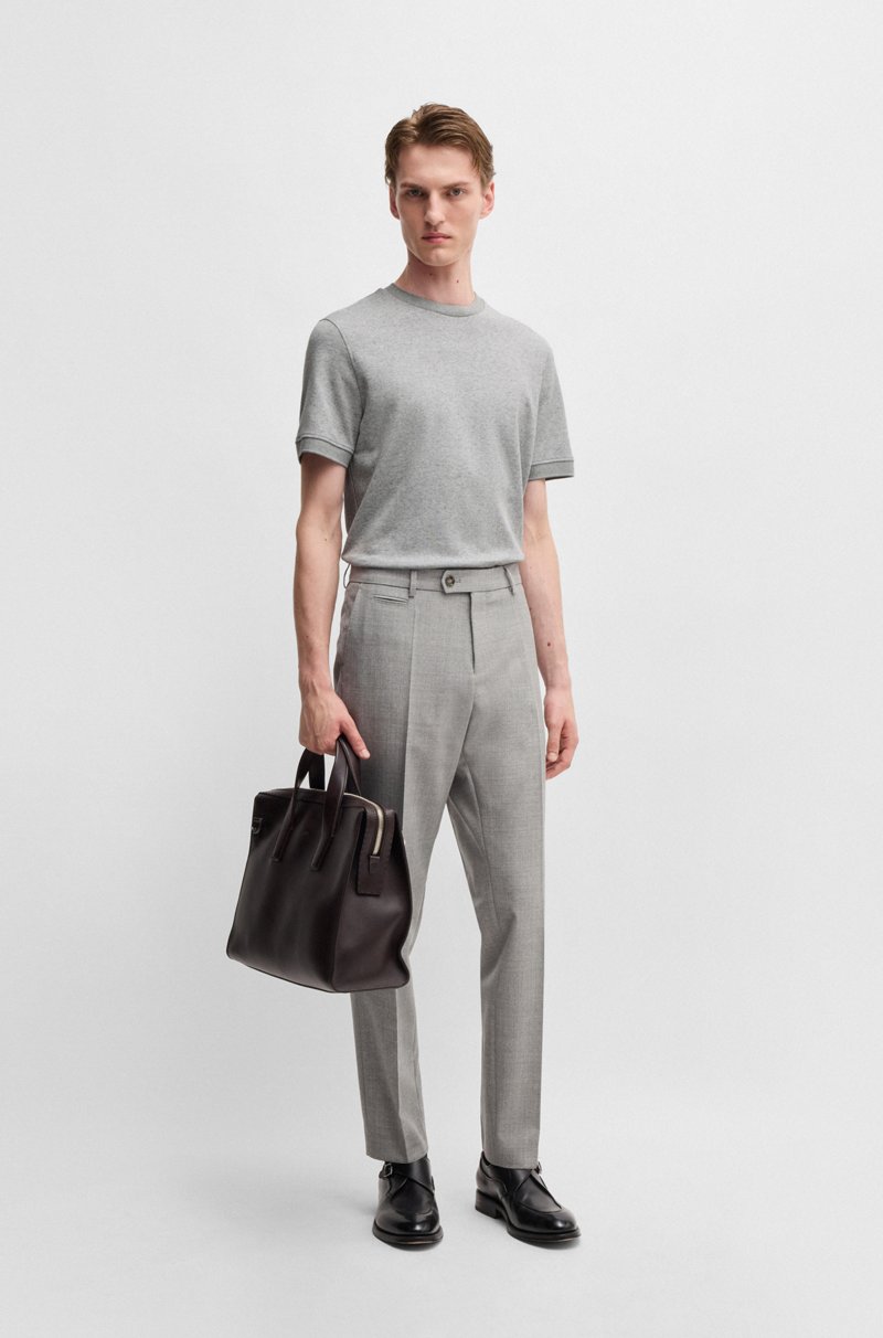 Hugo Boss Camiseta De Mezcla De Cashmere Y Algodón Con Acabado Antibacteriano