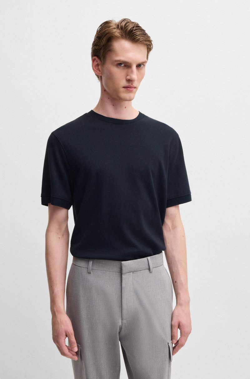 Hugo Boss Camiseta de mezcla de cashmere y algodón con acabado antibacteriano