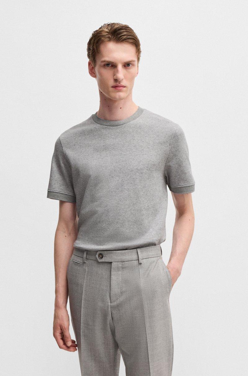 Hugo Boss Camiseta de mezcla de cashmere y algodón con acabado antibacteriano