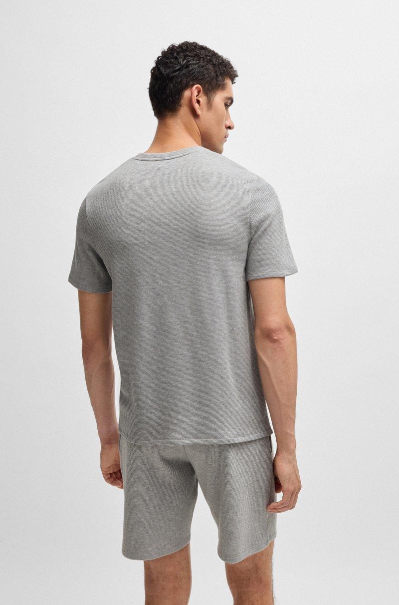 Hugo Boss Camiseta De Pijama Con Estructura De Rejilla Y Logo Bordado