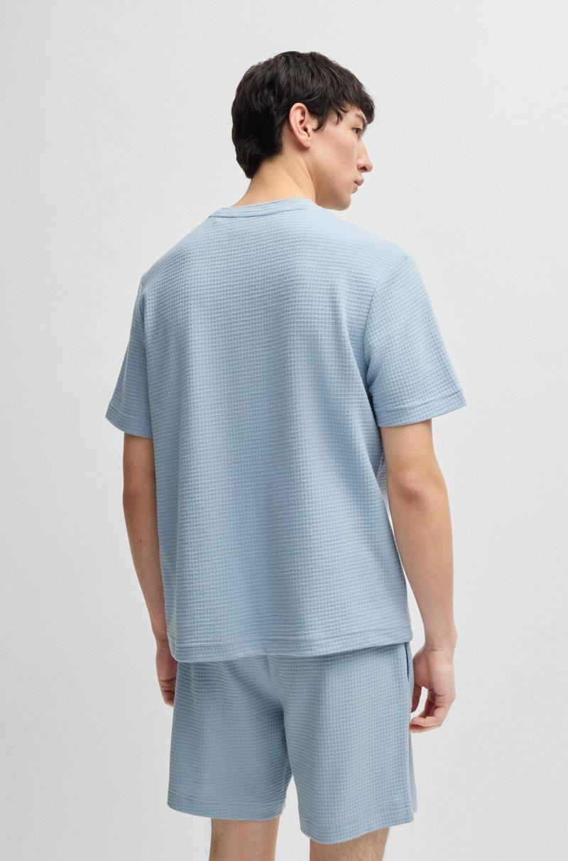 Hugo Boss Camiseta De Pijama Con Estructura De Rejilla Y Logo Bordado