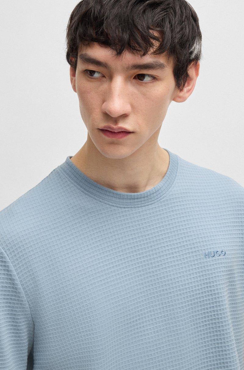 Hugo Boss Camiseta De Pijama Con Estructura De Rejilla Y Logo Bordado