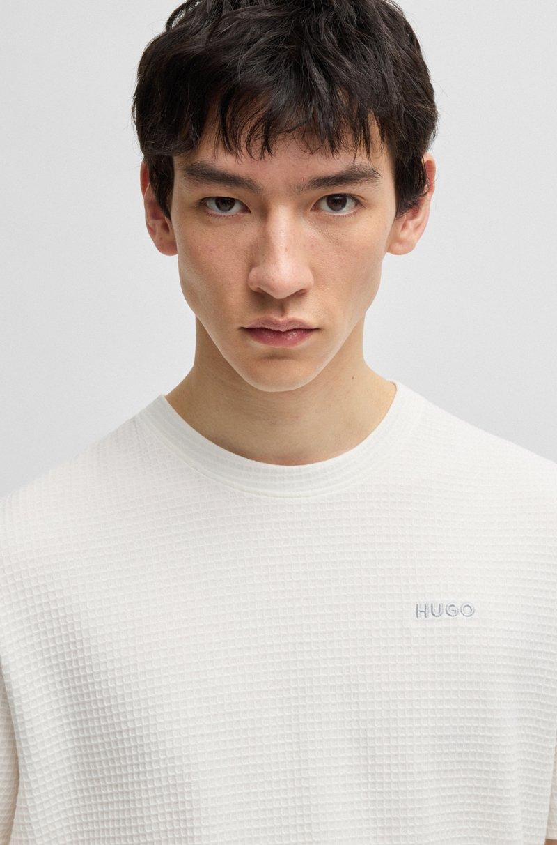 Hugo Boss Camiseta De Pijama Con Estructura De Rejilla Y Logo Bordado