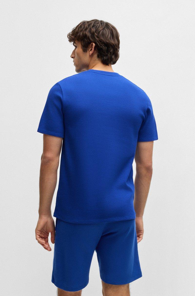 Hugo Boss Camiseta De Pijama Con Estructura De Rejilla Y Logo Bordado