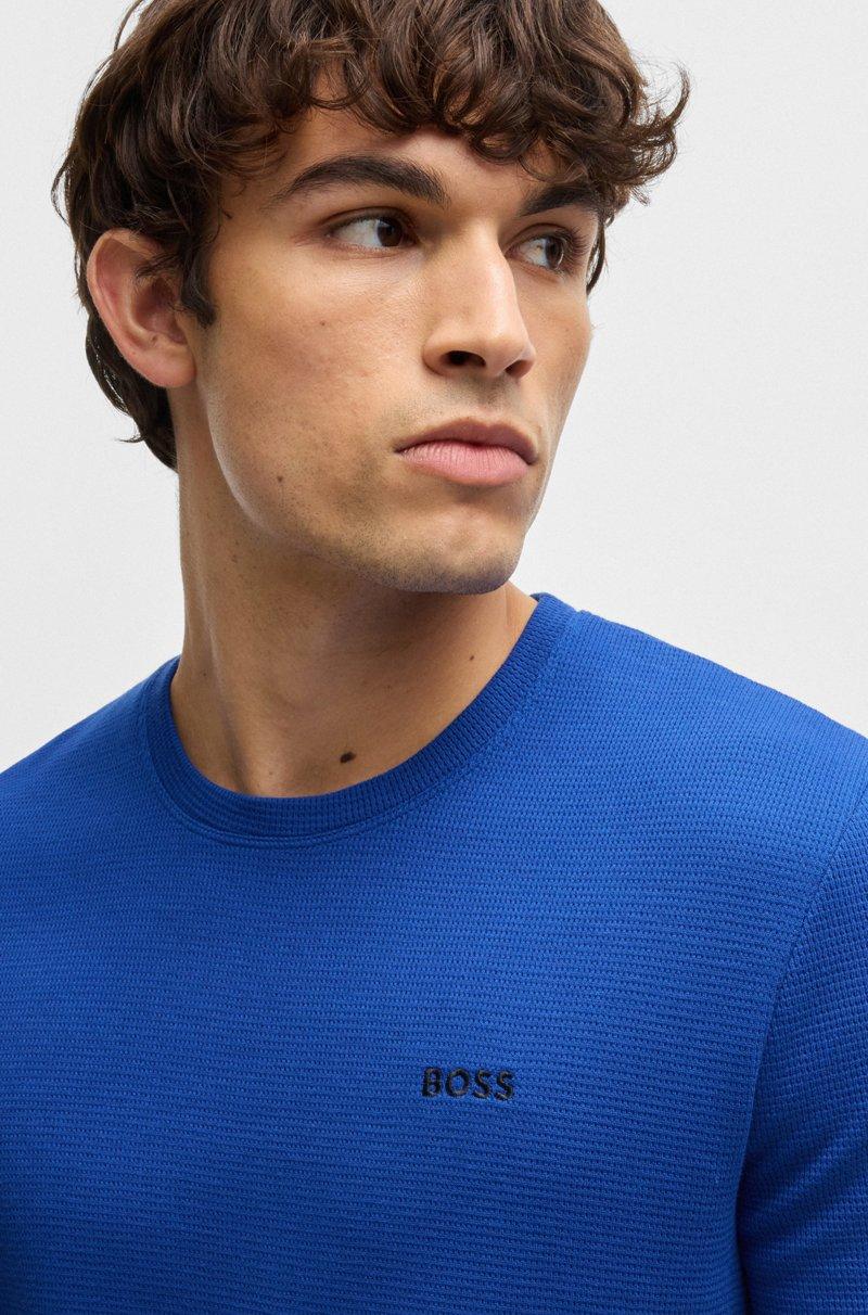 Hugo Boss Camiseta De Pijama Con Estructura De Rejilla Y Logo Bordado
