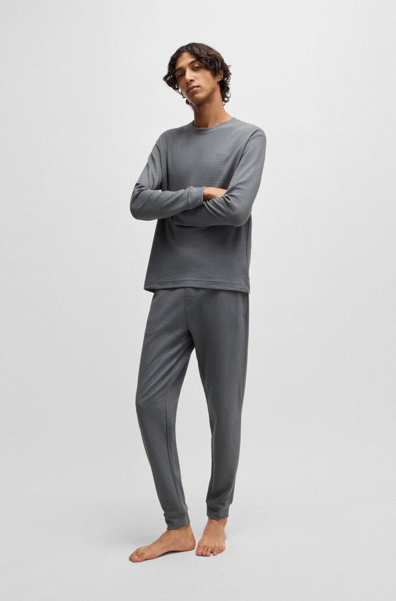 Hugo Boss Camiseta De Pijama De Algodón Con Logo Bordado