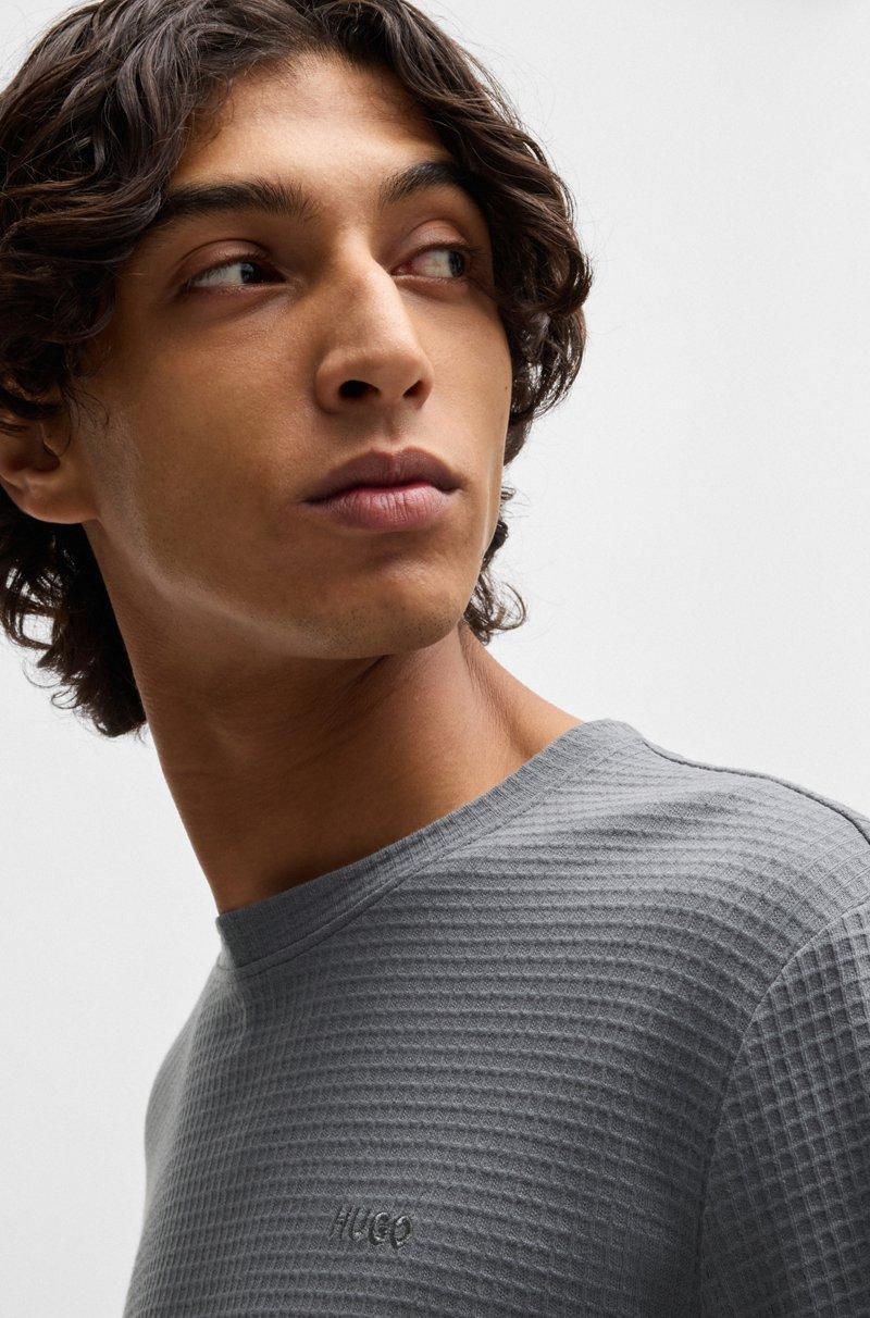 Hugo Boss Camiseta De Pijama De Algodón Con Logo Bordado