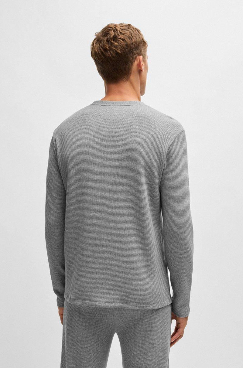 Hugo Boss Camiseta De Pijama En Algodón Con Logo Bordado