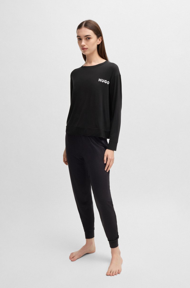 Hugo Boss Camiseta De Pijama Relaxed Fit Con Logo Estampado