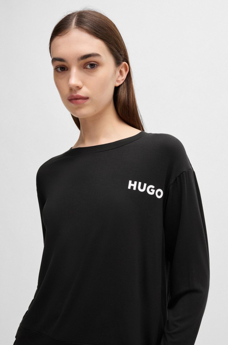 Hugo Boss Camiseta De Pijama Relaxed Fit Con Logo Estampado