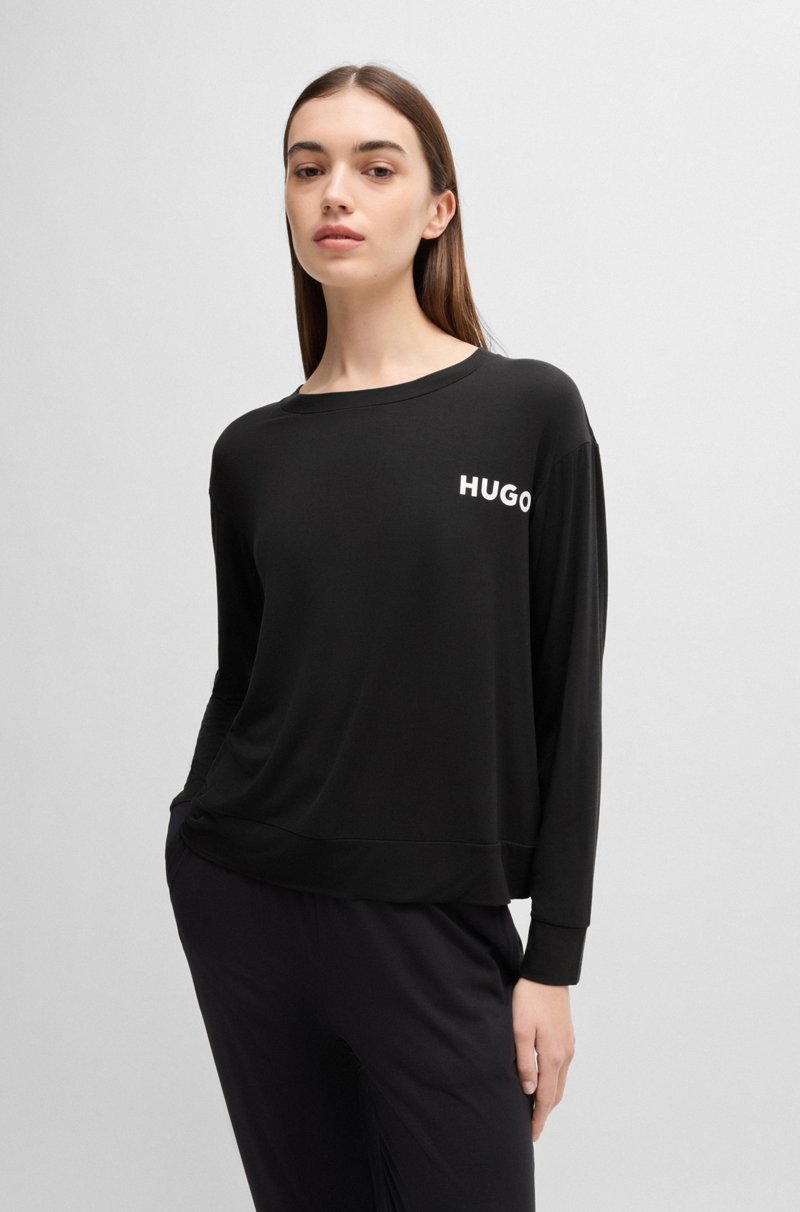 Hugo Boss Camiseta de pijama relaxed fit con logo estampado