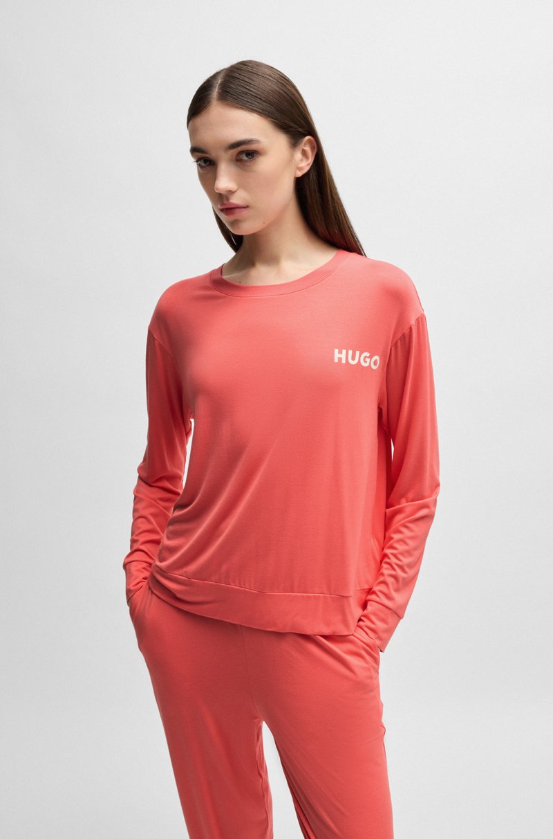 Hugo Boss Camiseta de pijama relaxed fit con logo estampado