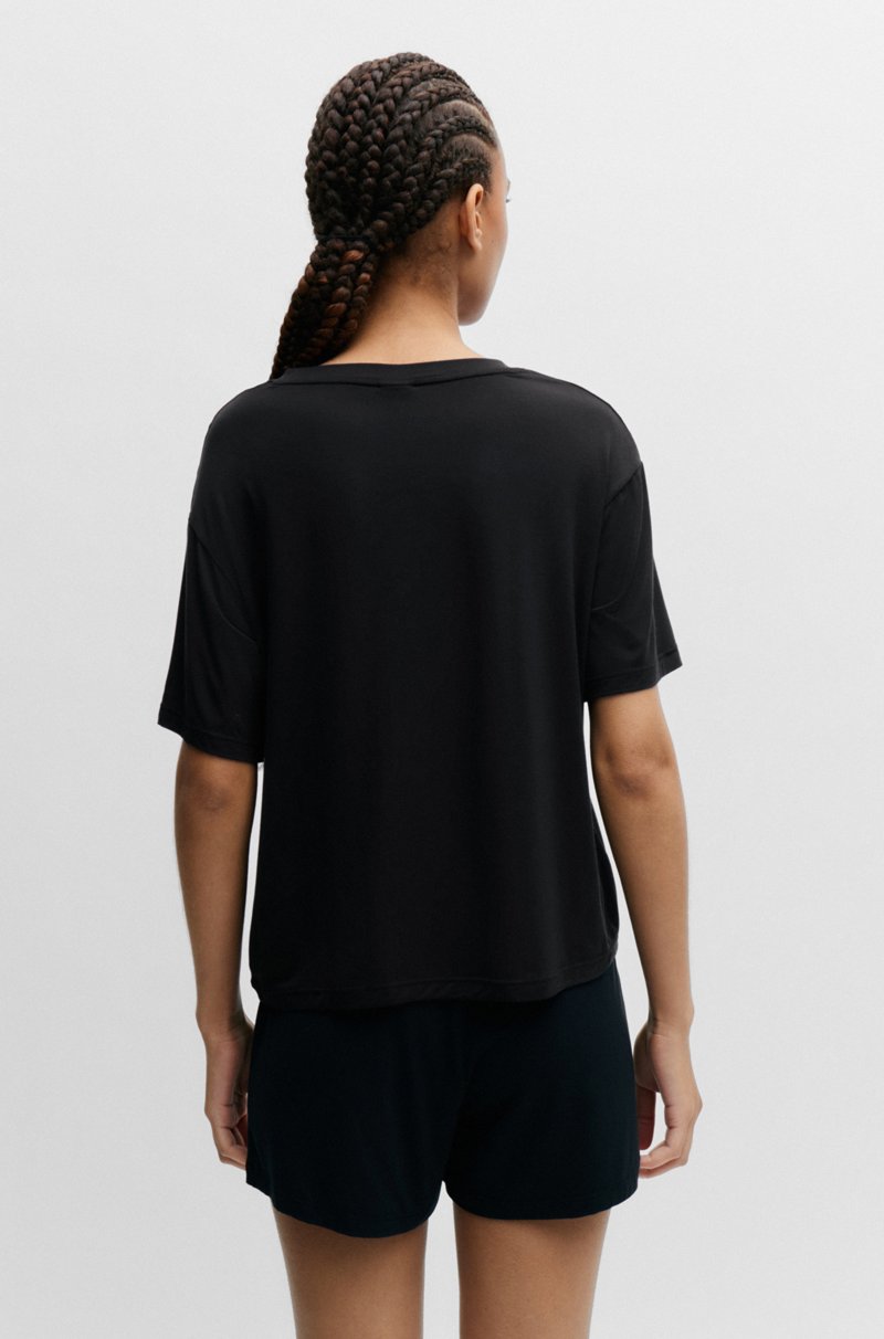 Hugo Boss Camiseta De Pijama Relaxed Fit En Punto Elástico