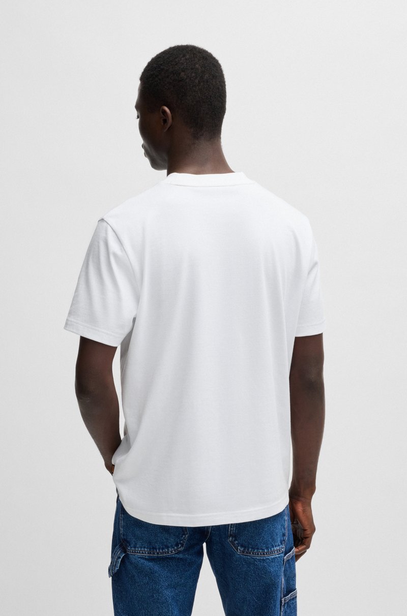 Hugo Boss Camiseta De Punto De Algodón Con Estampado Fotográfico