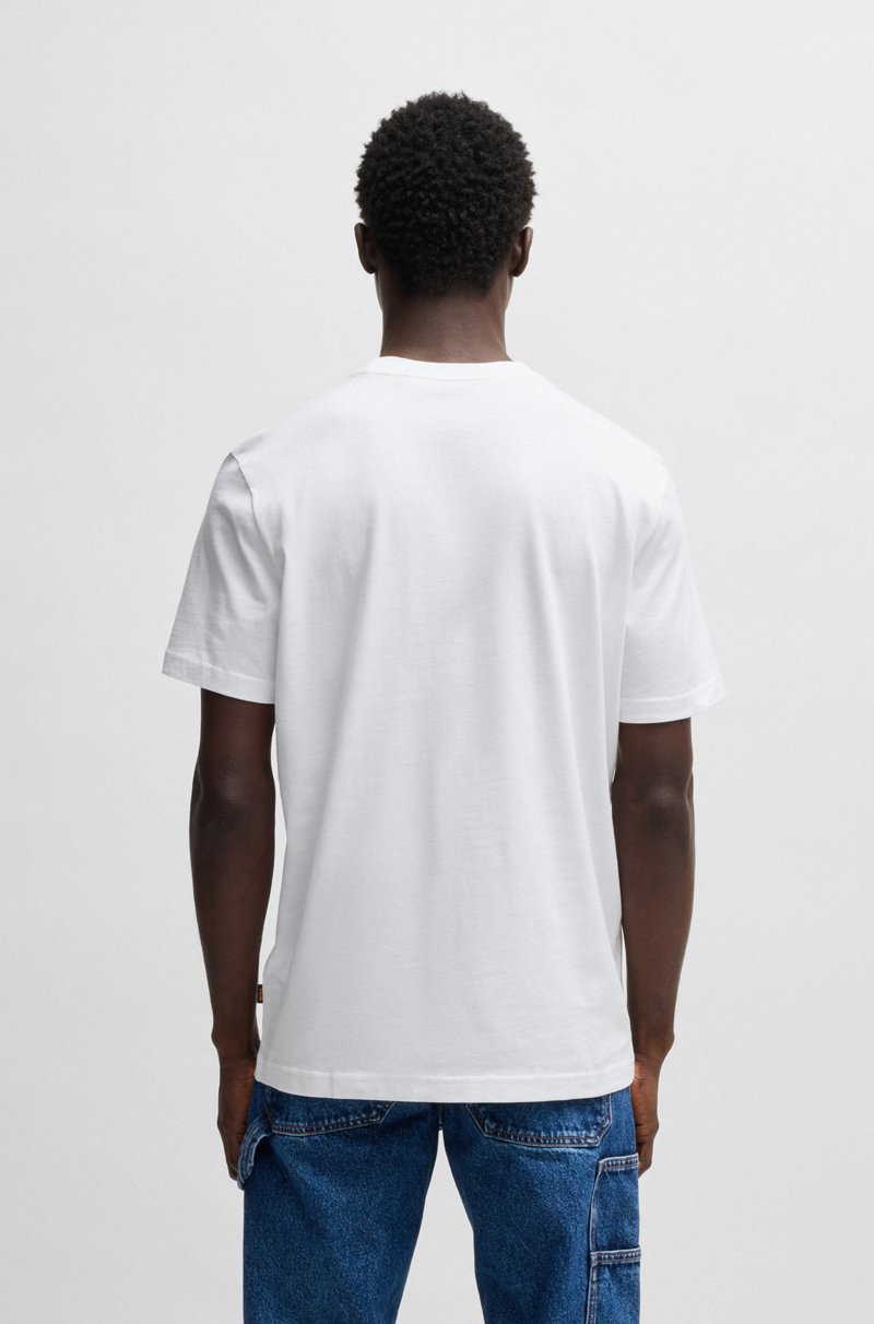 Hugo Boss Camiseta De Punto De Algodón Con Estampado Fotográfico