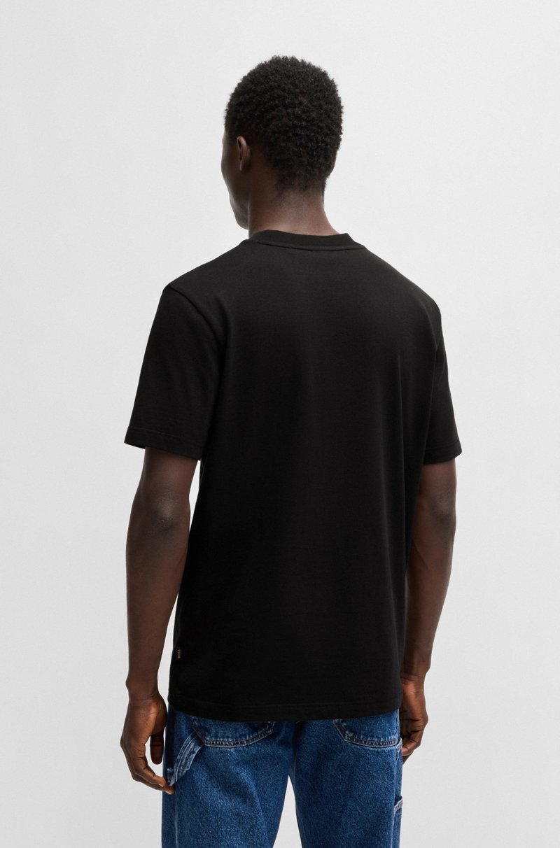 Hugo Boss Camiseta De Punto De Algodón Con Estampado Fotográfico