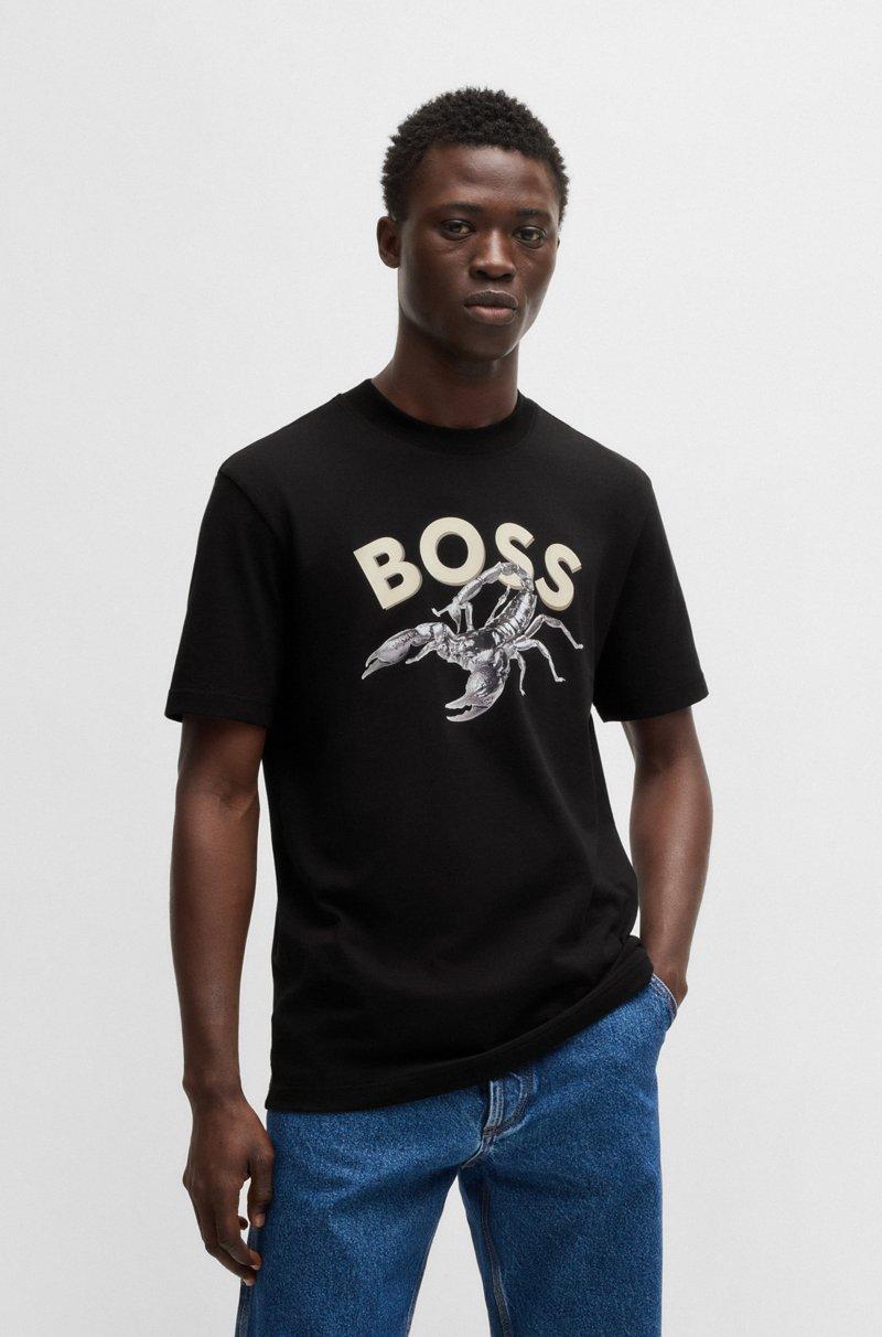 Hugo Boss Camiseta de punto de algodón con estampado fotográfico