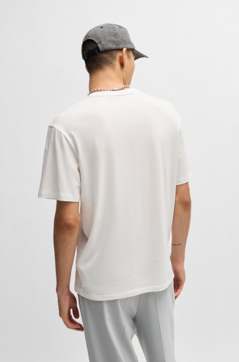 Hugo Boss Camiseta De Punto De Algodón Con Estampado Gráfico De Araña