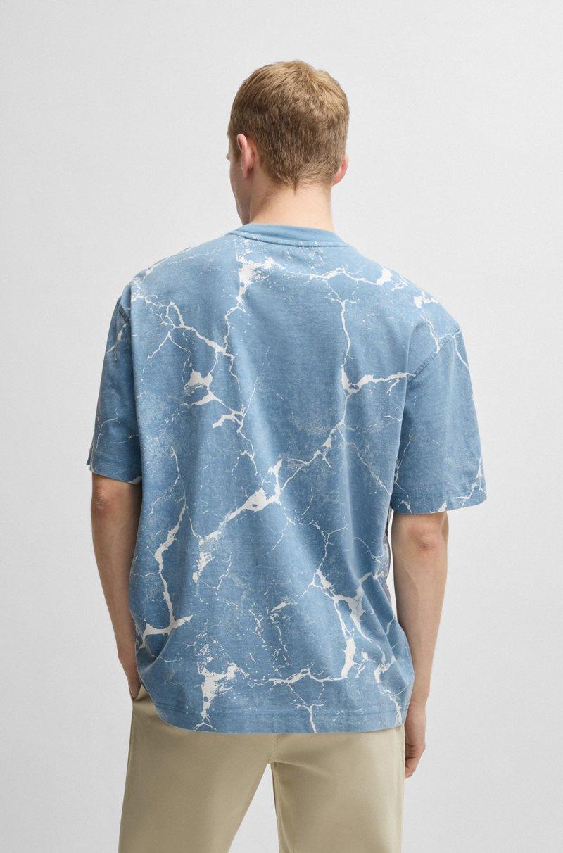 Hugo Boss Camiseta De Punto De Algodón Con Estampado Integral