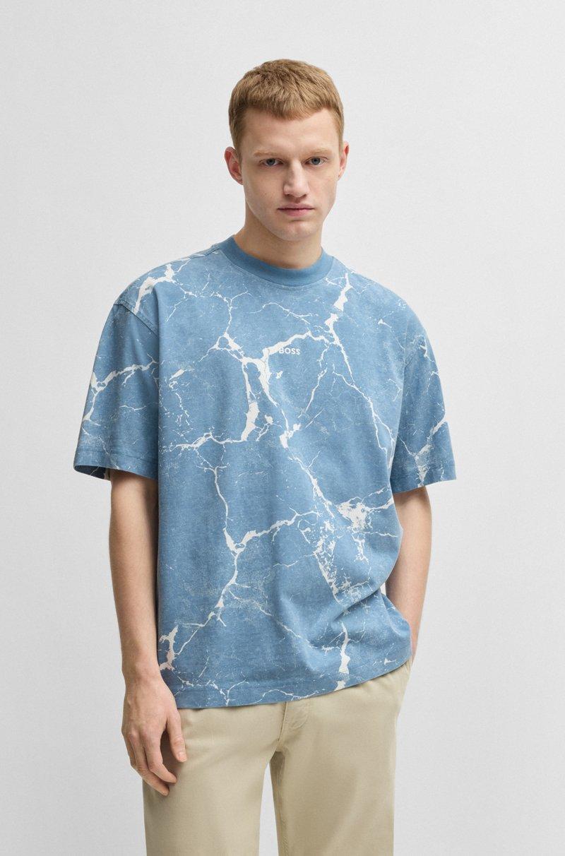 Hugo Boss Camiseta de punto de algodón con estampado integral