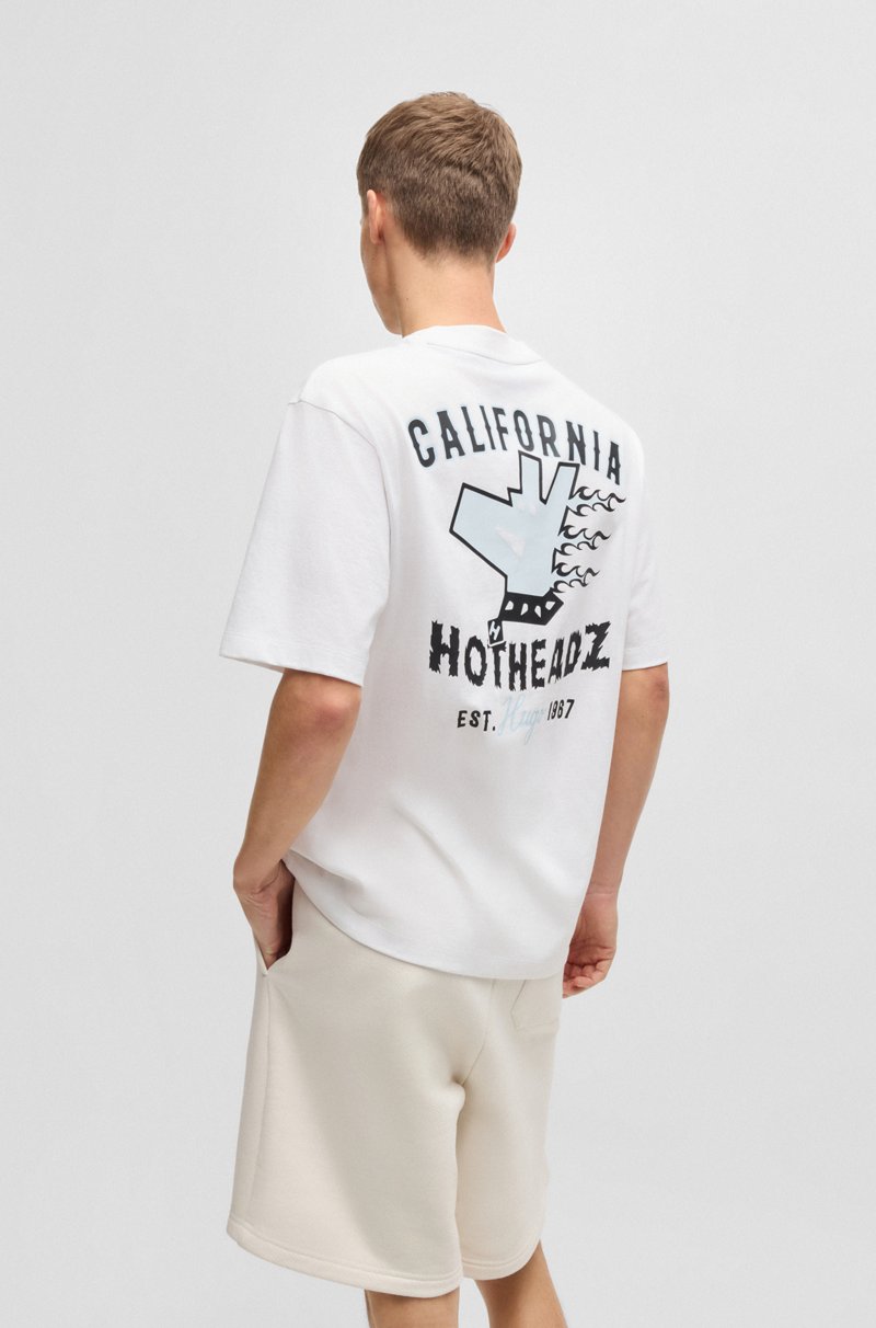 Hugo Boss Camiseta de punto de algodón con estampados gráficos