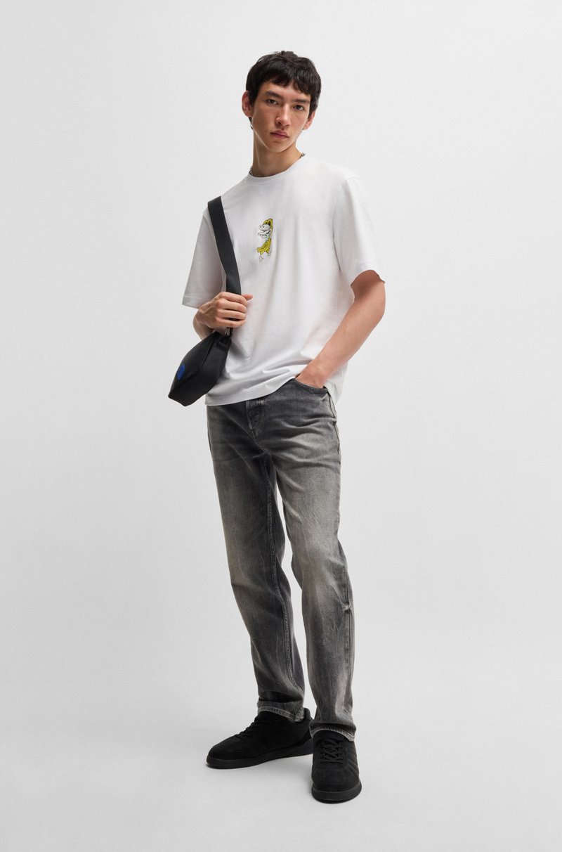 Hugo Boss Camiseta De Punto De Algodón Con Gráfico De Animal