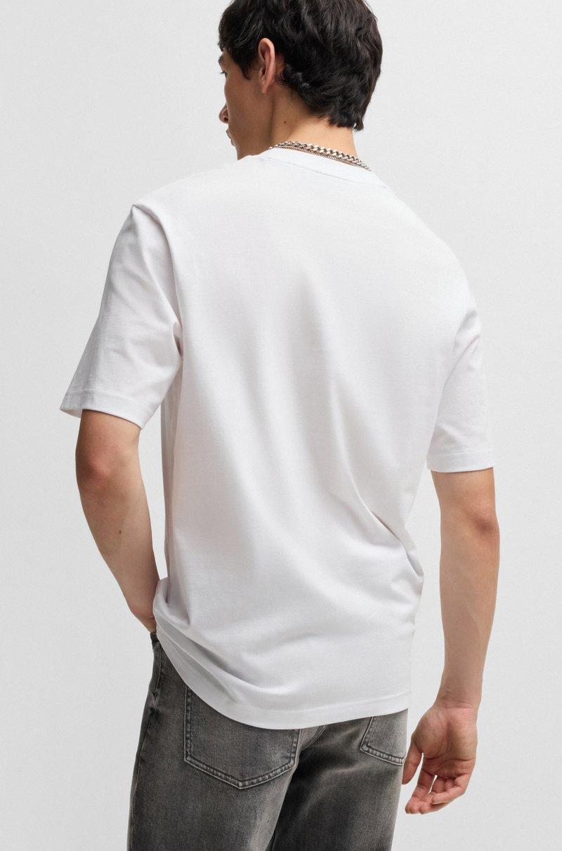 Hugo Boss Camiseta De Punto De Algodón Con Gráfico De Animal