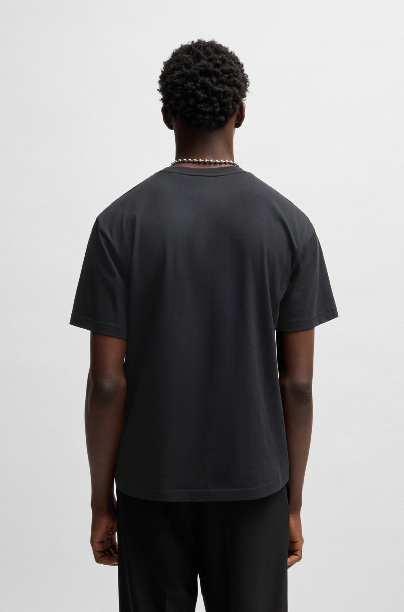 Hugo Boss Camiseta De Punto De Algodón Con Gráfico De Perro