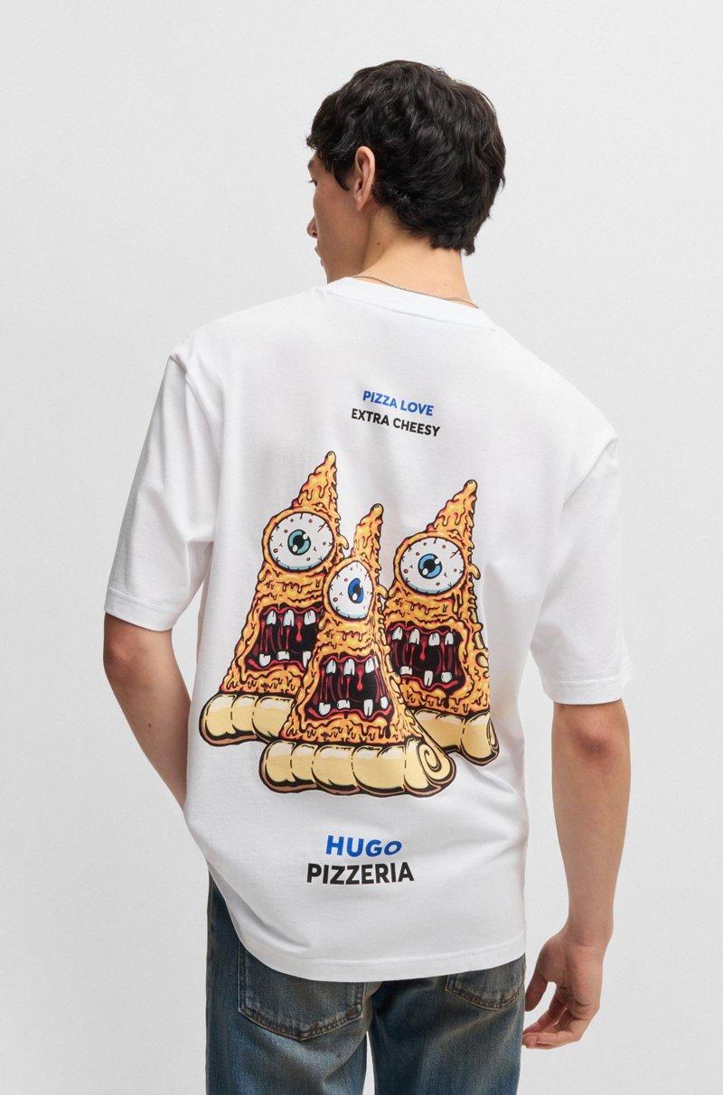 Hugo Boss Camiseta de punto de algodón con gráficos de pizza