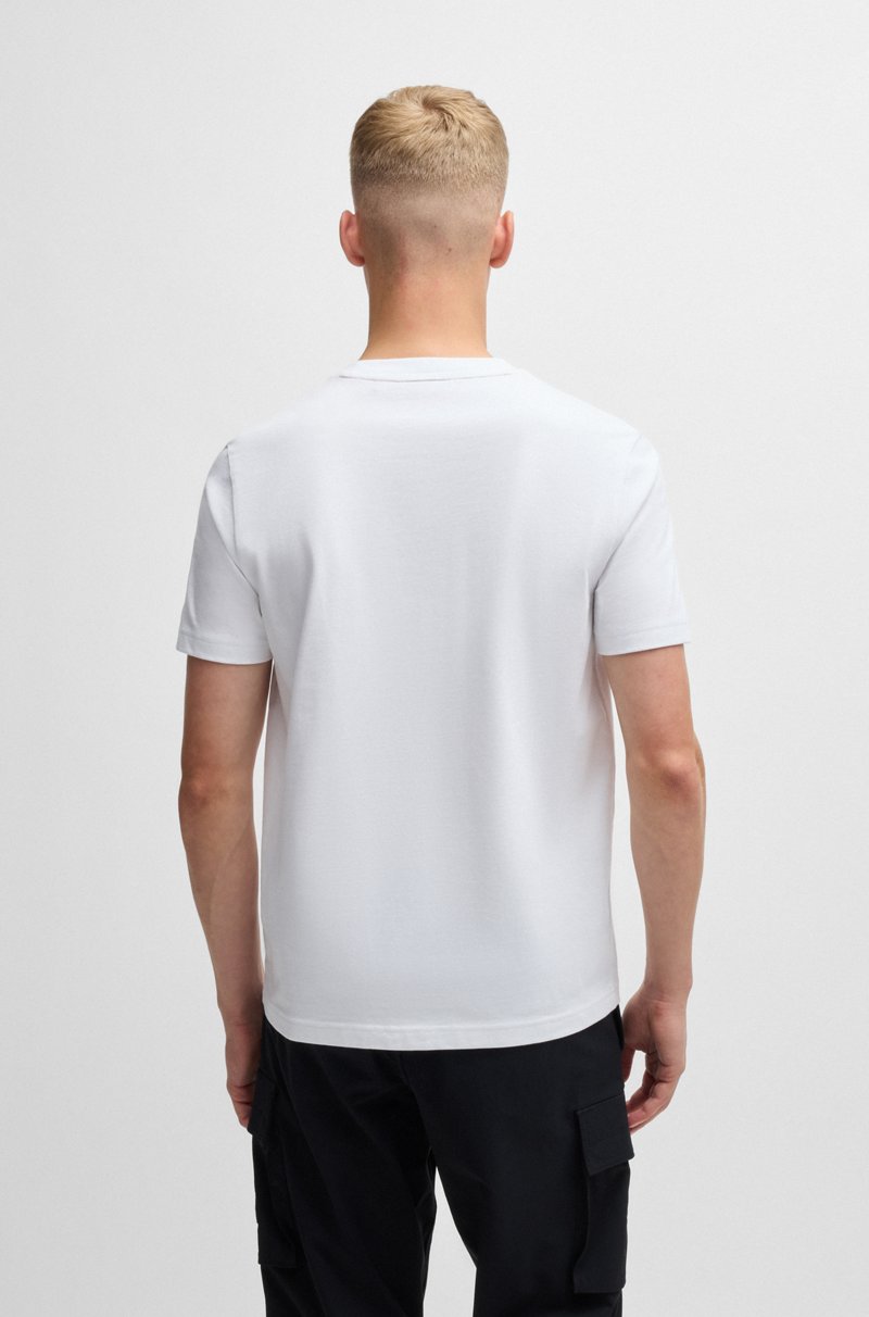 Hugo Boss Camiseta De Punto De Algodón Con Gráficos Inspirados En Los Viajes Por Carretera