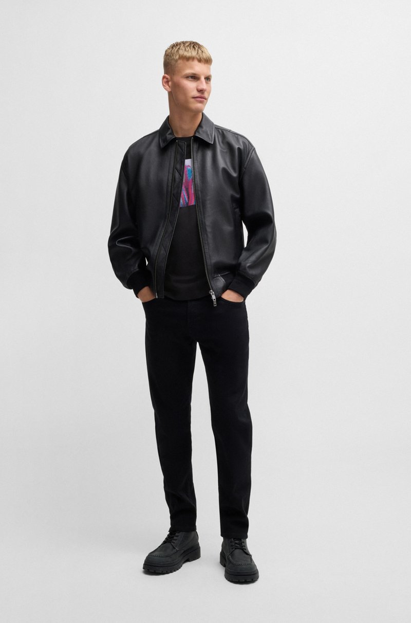 Hugo Boss Camiseta De Punto De Algodón Con Gráficos Inspirados En Los Viajes Por Carretera