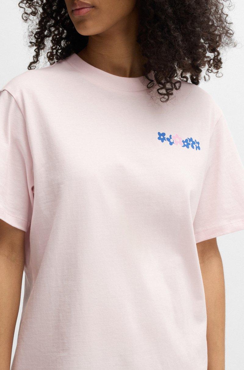 Hugo Boss Camiseta De Punto De Algodón Con Ilustración De Logo