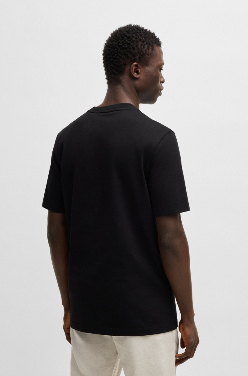 Hugo Boss Camiseta De Punto De Algodón Con Ilustración Fotográfica Estampada
