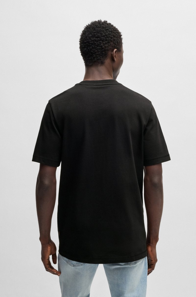 Hugo Boss Camiseta De Punto De Algodón Con Logo De Diseño