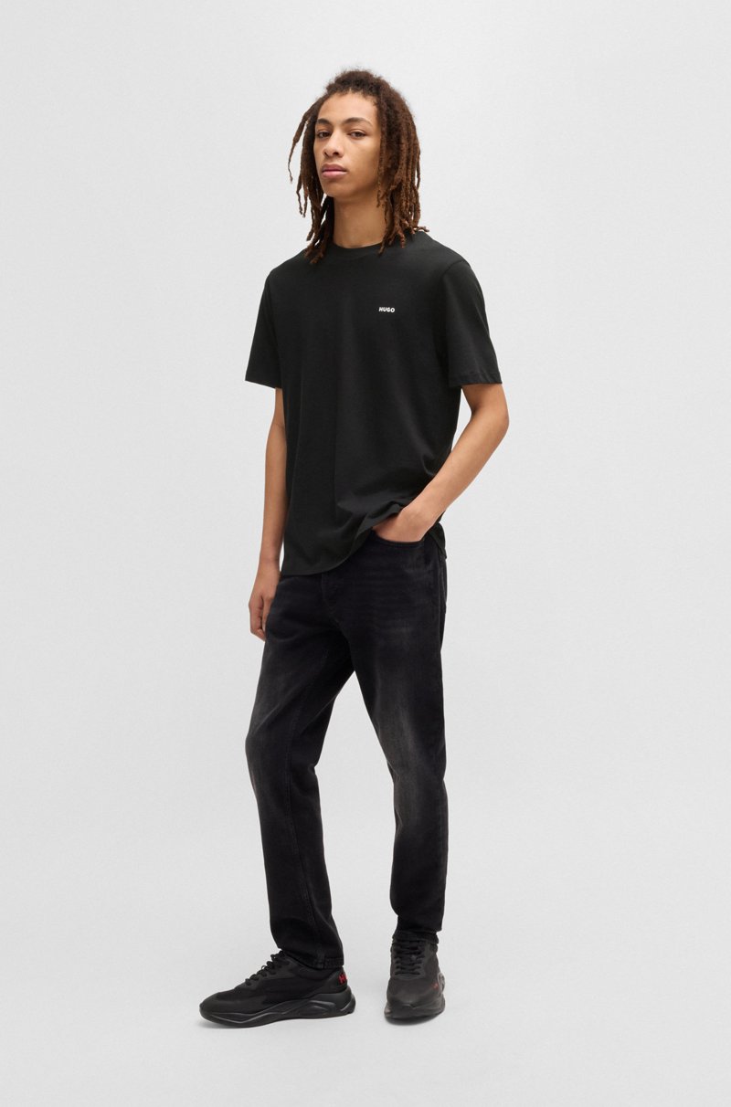 Hugo Boss Camiseta De Punto De Algodón Con Logo Estampado