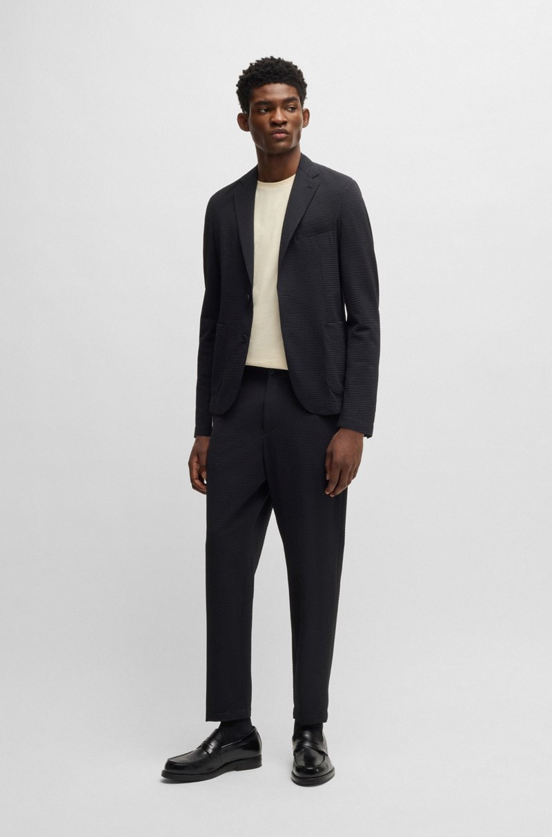 Hugo Boss Camiseta De Punto De Algodón Con Logo Estampado De Goma